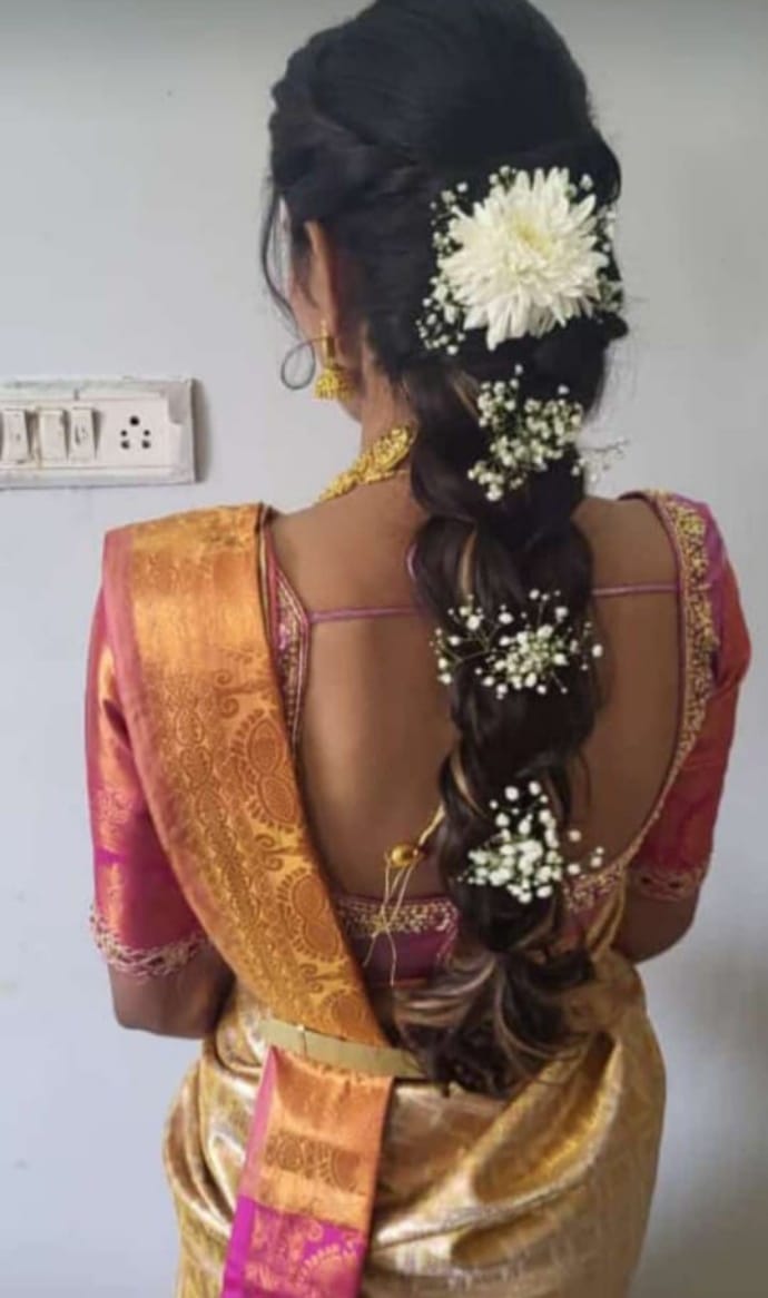 Traditional Bridal Braid Hairstyle Bangalore