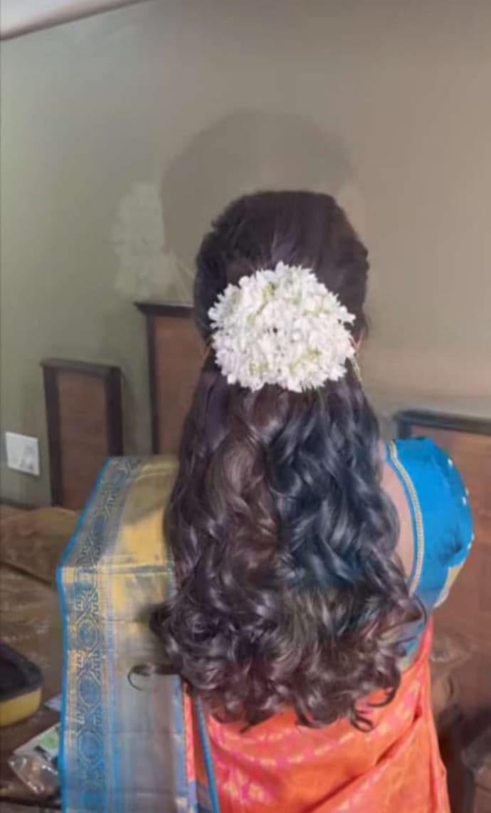Reception Hairstyle for Saree Bangalore